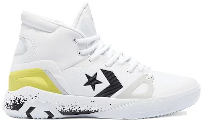 Pre-owned Converse Men's  G4 Hi Hivis Sneakers In White/black/lemon Venom
