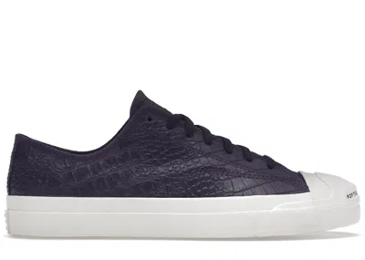 Pre-owned Converse Men's  Jack Purcell Ox Pop Trading Company Dragonskin Sneakers In Grand Purple/black/egret