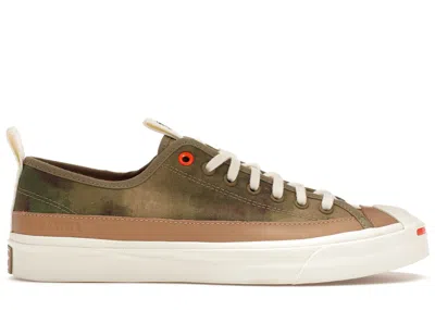 Pre-owned Converse Men's  Jack Purcell Todd Snyder Rebel Prep Sneakers In Elmwood/egret/champagne Tan