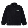 Converse Men's  Logo Half Zipper Lamb's Wool Stand Collar Jacket Black