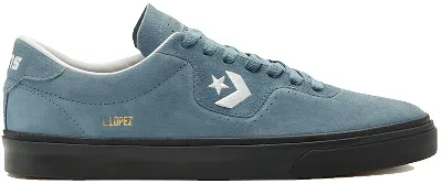 Pre-owned Converse Men's  Louie Lopez Pro Mono Classic Suede Sneakers In Lakeside Blue/white/black