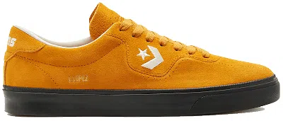 Pre-owned Converse Men's  Louie Lopez Pro Mono Classic Suede Sneakers In Saffron Yellow/white/black