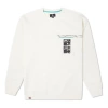 Converse Men's  New Year Series Chest Pocket Fleece Lined Round Neck Pullover Milk White