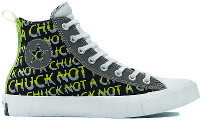Pre-owned Converse Men's  Not A Chuck Hi Hivis Sneakers In Black/ash Stone/lemon Venom In Multi
