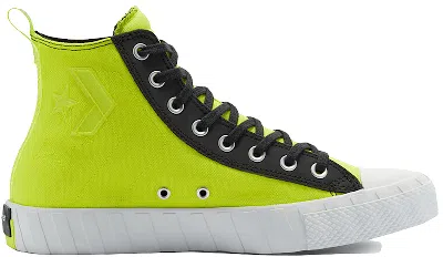 Pre-owned Converse Men's  Not A Chuck Hi Hivis Sneakers In Lemon Venom/black/white In Multi