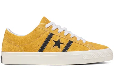 Pre-owned Converse Men's  One Star Academy Pro Ox Sneakers In Sunflower Gold/black/egret
