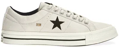 Pre-owned Converse Men's  One Star Canvas Ox Dover Street Market White Sneakers In Egret/black