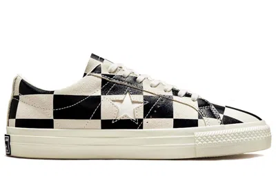 Pre-owned Converse Men's  One Star Ox Blocked Warped Board Sneakers In White/black In Multi