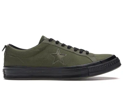 Pre-owned Converse Men's  One Star Ox Carhartt Wip Olive Sneakers In Herbal/medium Olive/black