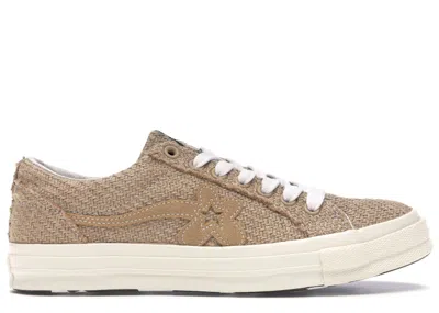 Pre-owned Converse Men's  One Star Ox Golf Le Fleur Burlap Sneakers In Curry In Yellow