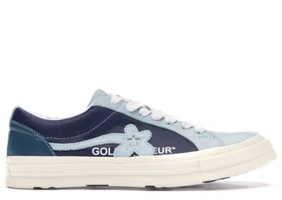Pre-owned Converse Men's  One Star Ox Golf Le Fleur Industrial Pack Sneakers In Barely Blue/patriot/egret