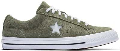 Pre-owned Converse Men's  One Star Ox Sneakers In Field Surplus/white In Multi