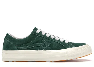 Pre-owned Converse Men's  One Star Ox Tyler The Creator Golf Le Fleur Mono Green Sneakers In Greener Pastures/w