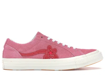 Pre-owned Converse Men's  One Star Ox Tyler The Creator Golf Le Fleur Sneakers In Geranium Pink/white In Multi
