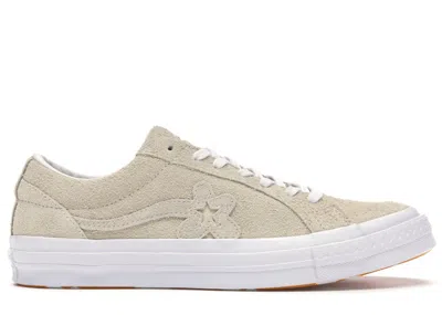Pre-owned Converse Men's  One Star Ox Tyler The Creator Golf Le Fleur Sneakers In Vanilla/white