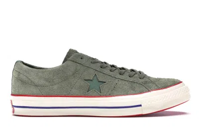 Pre-owned Converse Men's  One Star Ox Undefeated Olive Sneakers In Capulet Olive/high Risk Red