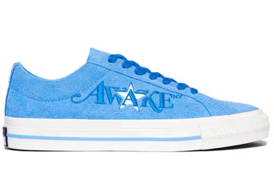 Pre-owned Converse Men's  One Star Pro Ox Awake Ny Sneakers In Blue/white/ Egret