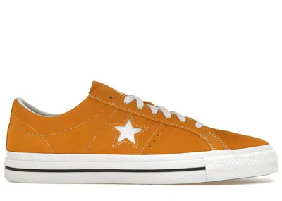 Pre-owned Converse Men's  One Star Pro Ox Sneakers In Golden Sundial/white/black In Multi