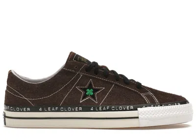 Pre-owned Converse Men's  One Star Pro Patta Four Leaf Clover Sneakers In Java/burnt Olive/white