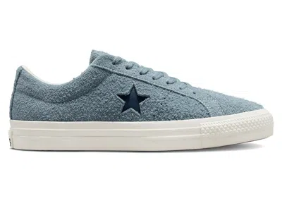 Pre-owned Converse Men's  One Star Pro Vintage Suede Ox Sneakers In Tidepool Grey/navy Blue/egret