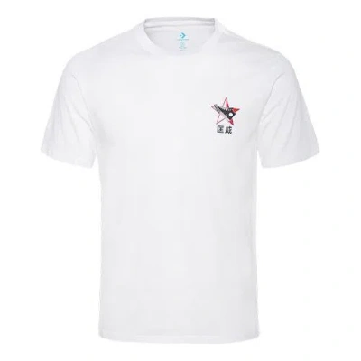 Converse Men's  Pattern Sports Short Sleeve White