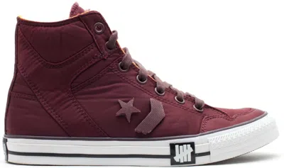Pre-owned Converse Men's  Poorman Weapon Hi Undefeated Sneakers In Tawny Burgundy