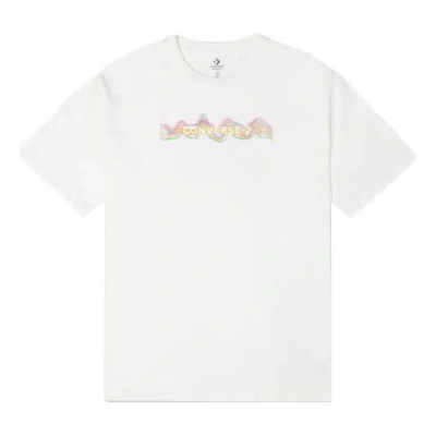 Converse Men's  Printing Sports Knit Loose Short Sleeve White In Neutral