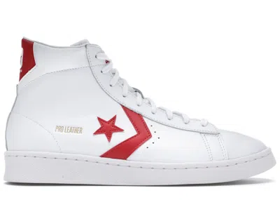 Pre-owned Converse Men's  Pro Leather Hi Allstar Pack Sneakers In White/red In Multi