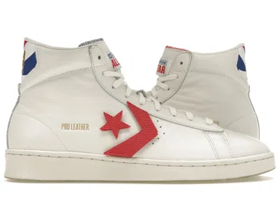 Pre-owned Converse Men's  Pro Leather Hi Birth Of Flight Sneakers In Vintage White/university Red