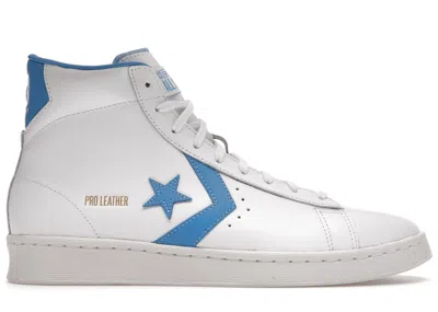 Pre-owned Converse Men's  Pro Leather Hi Sneakers In White/coast Blue