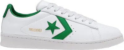 Pre-owned Converse Men's  Pro Leather Ox Sneakers In White/green In Multi