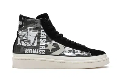 Pre-owned Converse Men's  Pro Leather Pleasures Sneakers In Black/white/egret In Multi