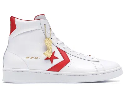 Pre-owned Converse Men's  Pro Leather Think 16 (the Scoop) Sneakers In White/red