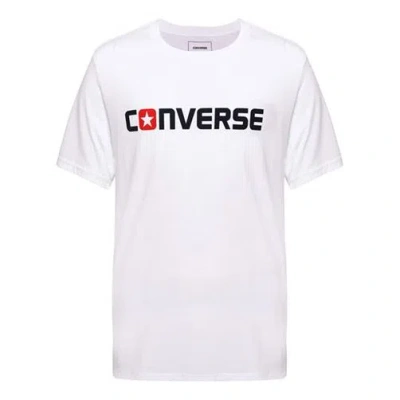 Converse Men's  Pure Cotton Alphabet Short Sleeve White