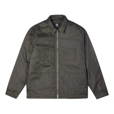 Converse Men's  Renew Cargo Jacket Gray In Green