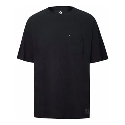 Converse Men's  Renew Solid Color Loose Pocket Short Sleeve Black