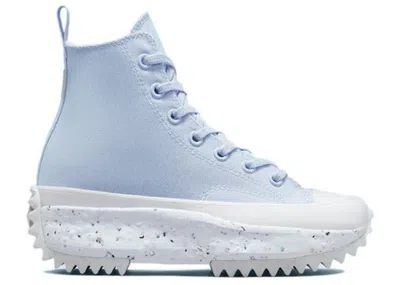 Pre-owned Converse Men's  Run Star Hike Crater Hi Renew Remix Blue Sneakers In Ghost/egret/white