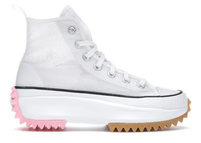 Pre-owned Converse Men's  Run Star Hike Hi Concrete Heat Sneakers In White/black/electric Blush In Multi