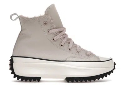 Pre-owned Converse Men's  Run Star Hike Hi Cozy Club Sneakers In Light Orewood Brown/silt Red In Multi