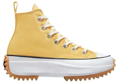 Pre-owned Converse Men's  Run Star Hike Hi Gum Sneakers In Citron Zest/black/white