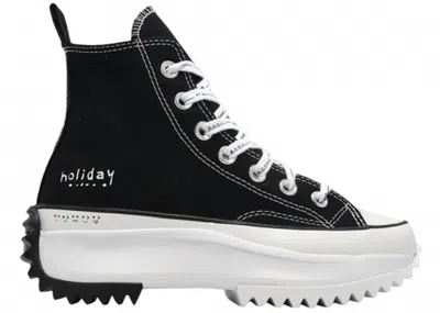 Pre-owned Converse Men's  Run Star Hike Hi Holiday Sneakers In Black/white In Multi