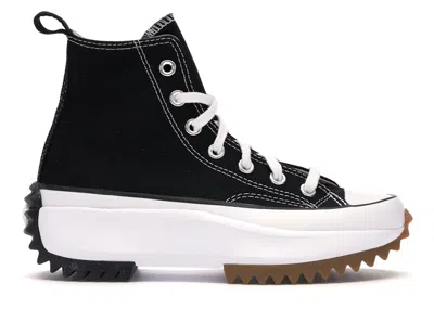 Pre-owned Converse Men's  Run Star Hike Hi Sneakers In Black/white/gum In Multi