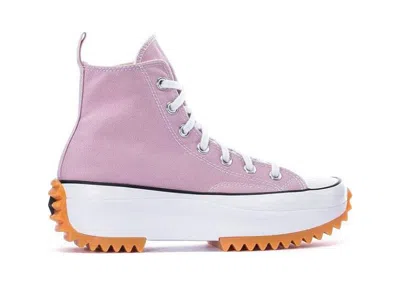 Pre-owned Converse Men's  Run Star Hike Hi Sneakers In Pink Himalayan Salt/egret