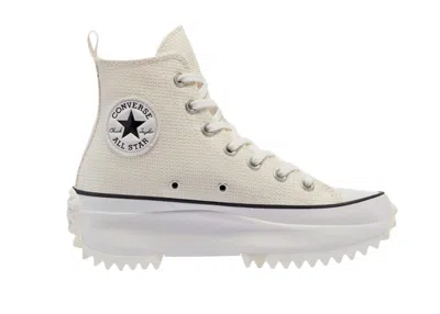 Pre-owned Converse Men's  Run Star Hike Hi Tonal Marble Sneakers In Egret/white/black