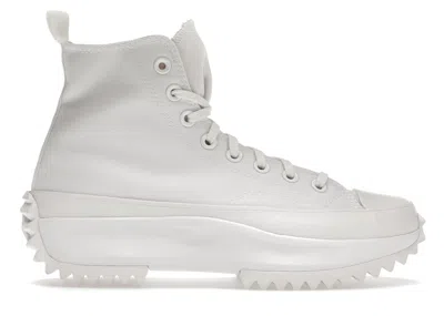 Pre-owned Converse Men's  Run Star Hike Hi Triple Sneakers In White