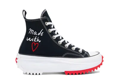 Pre-owned Converse Men's  Run Star Hike Hi Valentine's Day Made With Love (2021) Sneakers In Black/white/univer