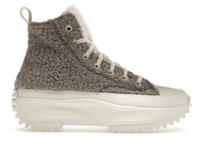 Pre-owned Converse Men's  Run Star Hike High Sherpa Sneakers In Vapor Mauve/egret/violet Ore