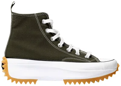 Pre-owned Converse Men's  Run Star Hike High Sneakers In Cargo Khaki/white