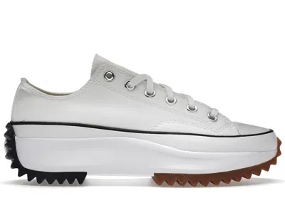 Pre-owned Converse Men's  Run Star Hike Ox Sneakers In White/black/gum