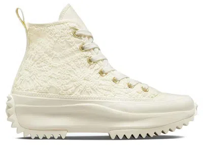 Pre-owned Converse Men's  Run Star Hike Platform Hi Daisy Cord Sneakers In Egret/light Gold
